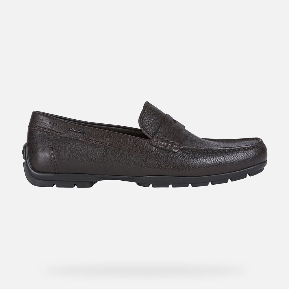 Mocassins Geox Homem Marrom Escuro - Moner 2Fit - ZRHKW4590